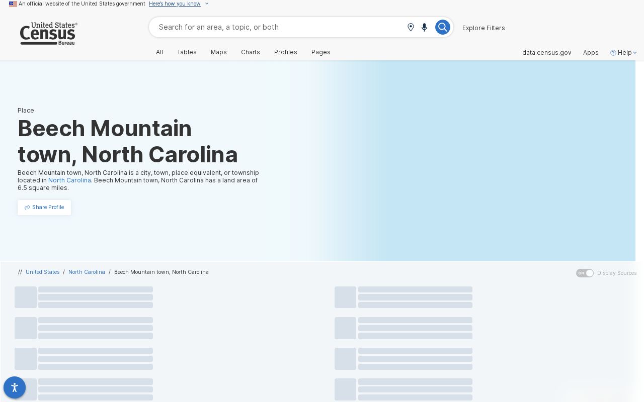 Beech Mountain criminal records and official Census profile