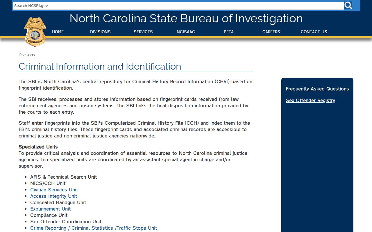 Watauga County criminal record repository information