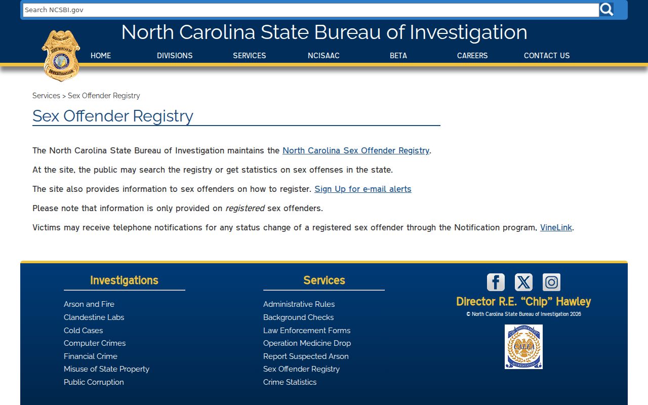 Watauga County sex offender registry SBI overview